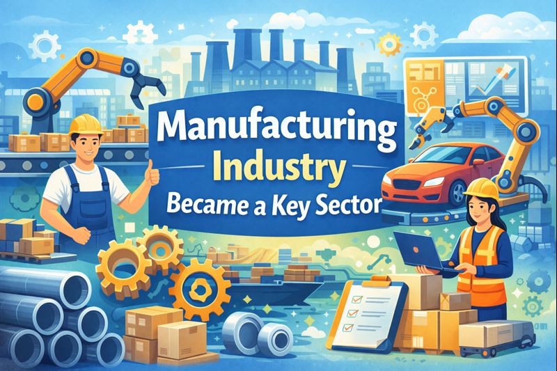 Manufacturing industry became a key sector.
